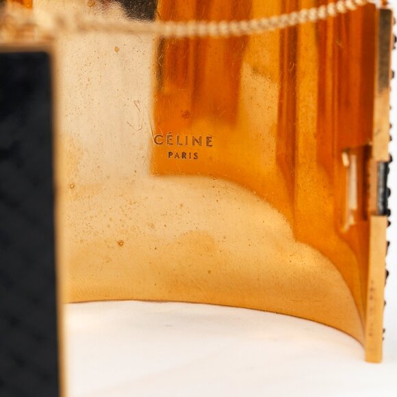 Celine Black Snakeskin Wide Cuff - Picture 6 of 7